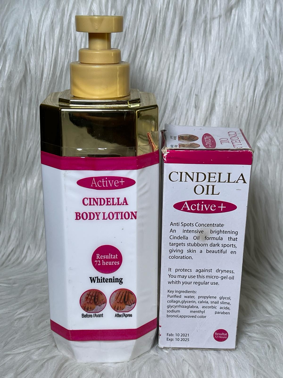CINDELLA DUO ULTRA BLANCHISSANT LAIT CORPOREL ET HUILE ANTI IMPERFECTION ZERO TACHES