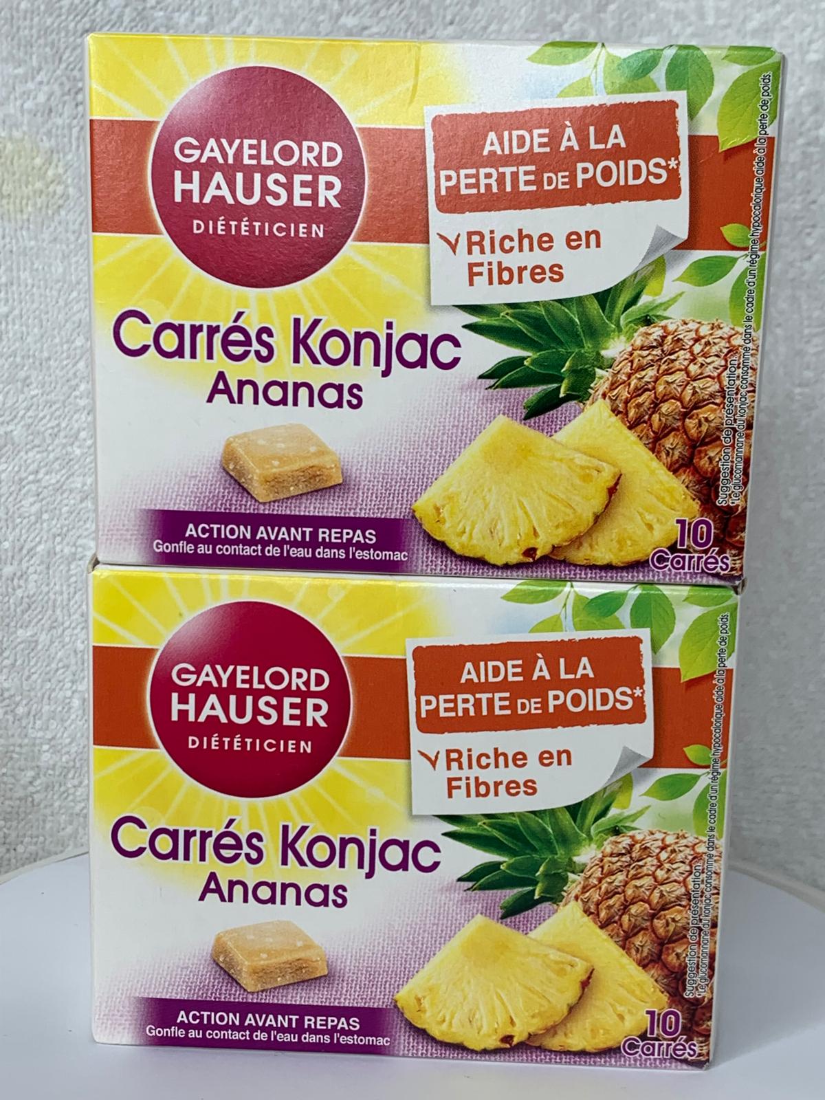 Carrés coupe faim ananas GAYELORD HAUSER 10 unités 100g