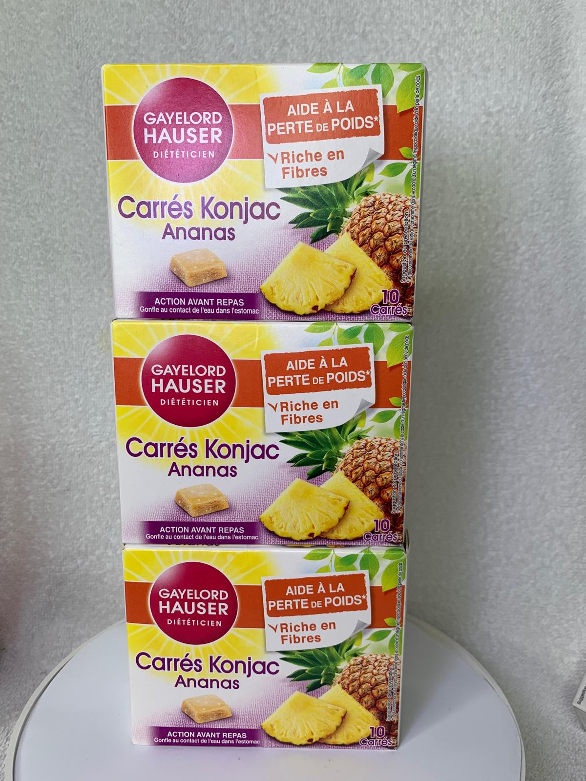 Carrés coupe faim ananas GAYELORD HAUSER 10 unités 100g