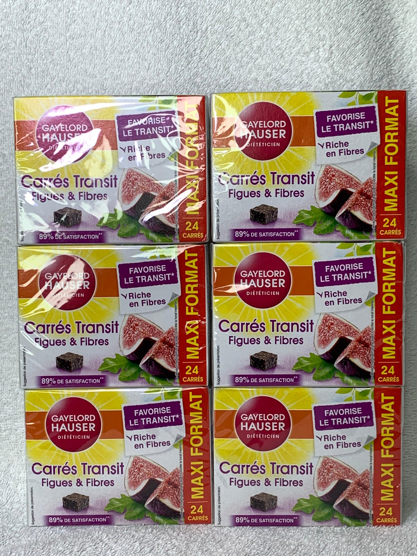 Carrés transit GAYELORD HAUSER format économique de 24 unités 240g