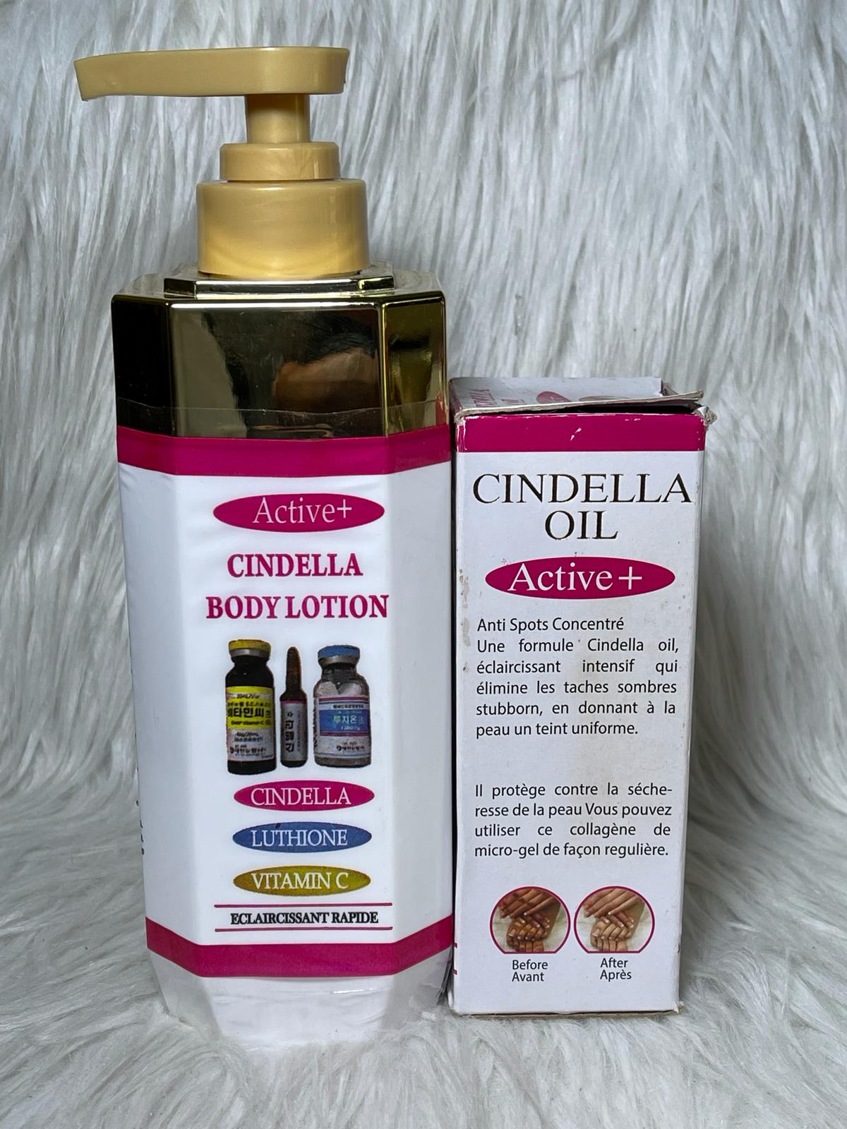 CINDELLA DUO ULTRA BLANCHISSANT LAIT CORPOREL ET HUILE ANTI IMPERFECTION ZERO TACHES