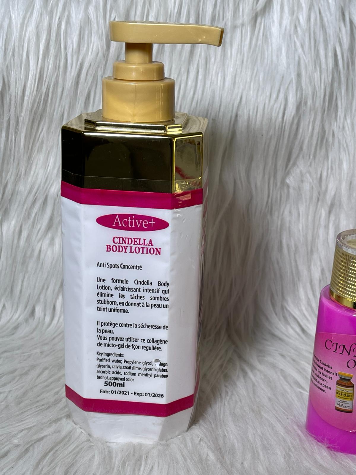CINDELLA LAIT CORPOREL ULTRA BLANCHISSANTE ANTI IMPERFECTION ZÉRO TACHES 500ML ACTION RAPIDE
