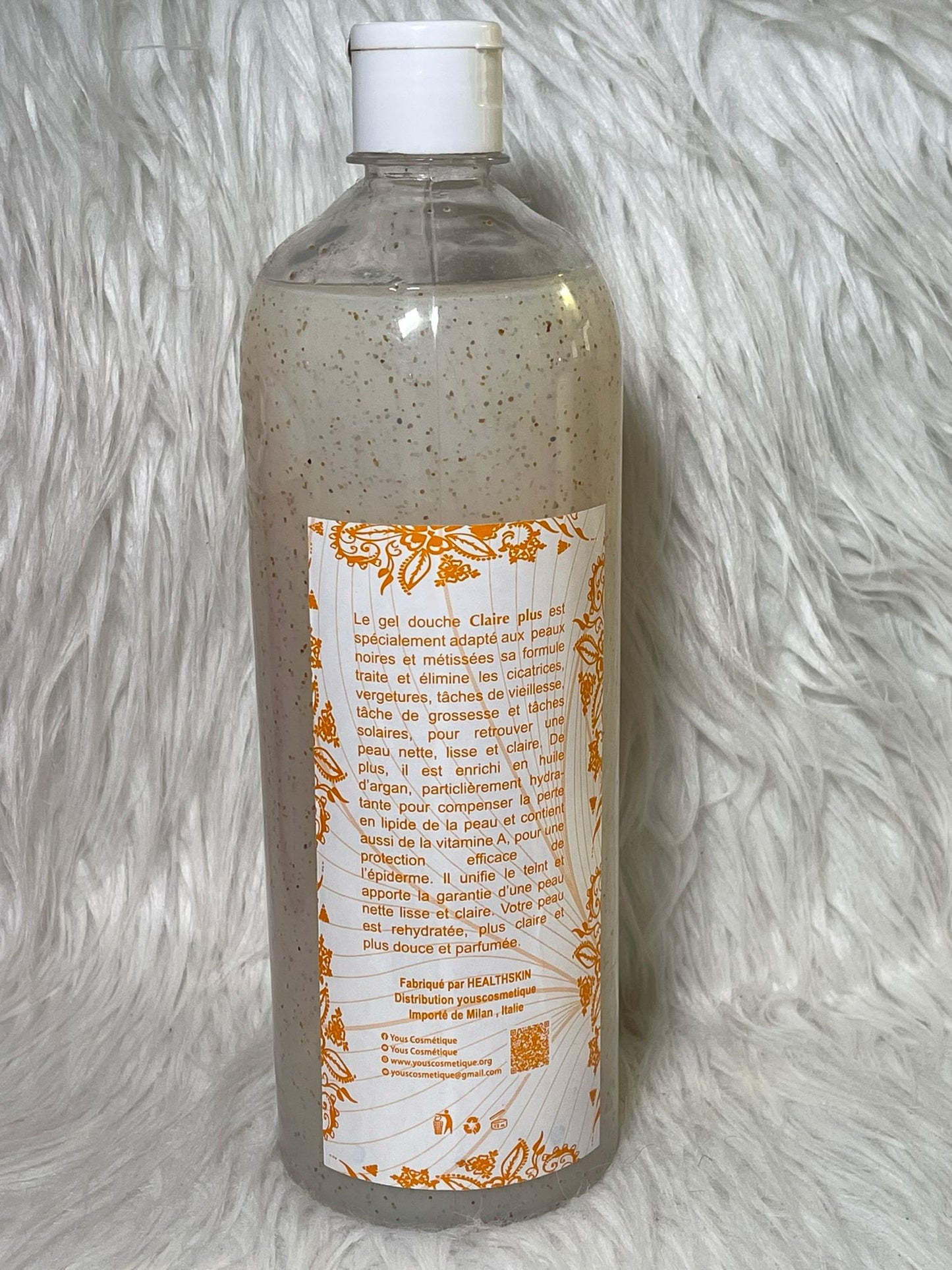 CLAIRE PLUS GEL DE DOUCHE ULTRA BLANCHISSANT EXFOLIANT GOMMANT 1000ML