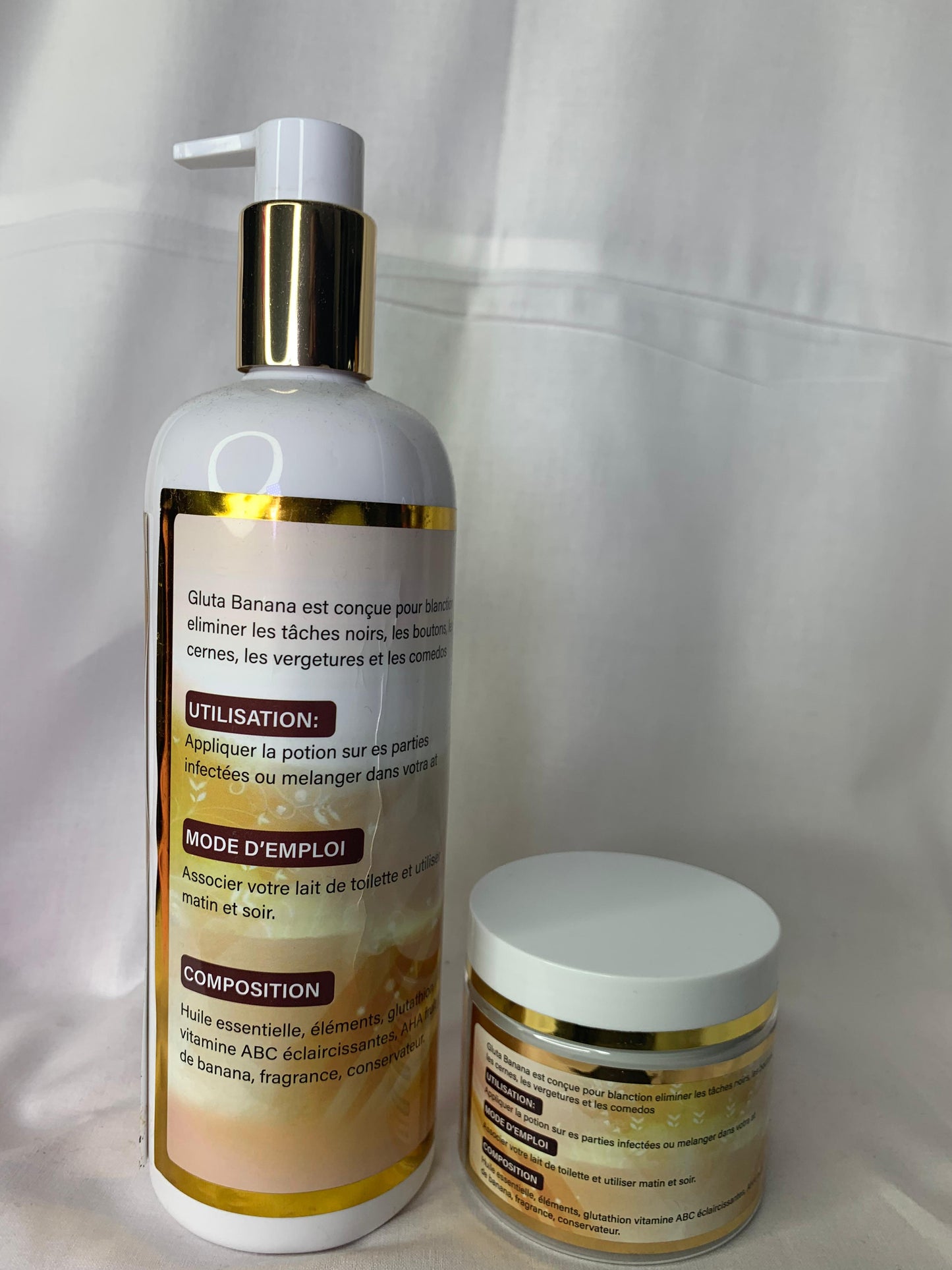 GLUTA BANANA DUO LOTION ET CRÈME DE VISAGE ULTRA BLANCHISSANTE ANTI IMPERFECTION