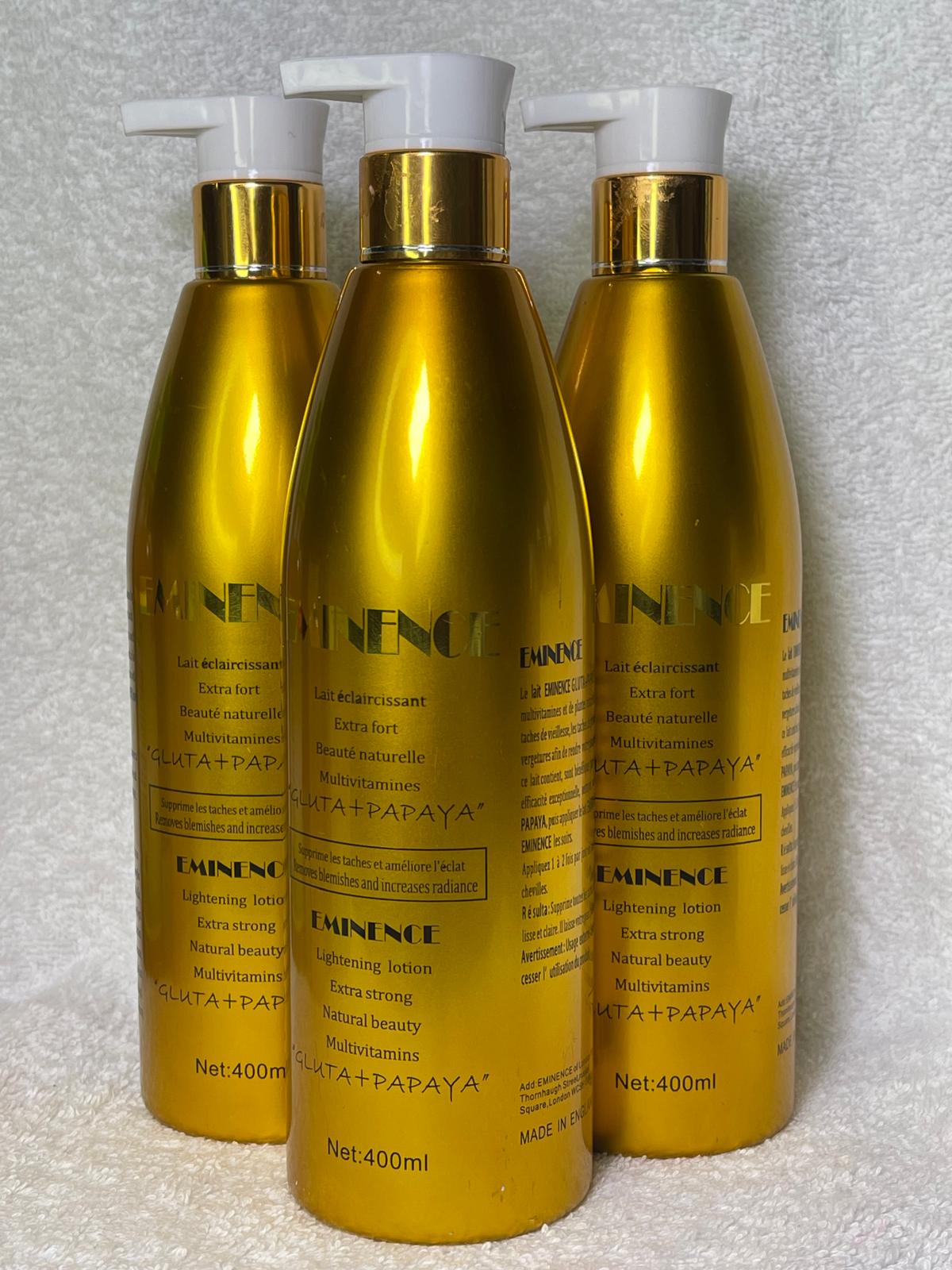 EMINENCE LAITGLUTA PAPAYA ÉCLAIRCISSANT UNIFIANT HYDRATANT NOURRISSANT EXTRAT FORT MULTIVITAMINÉ