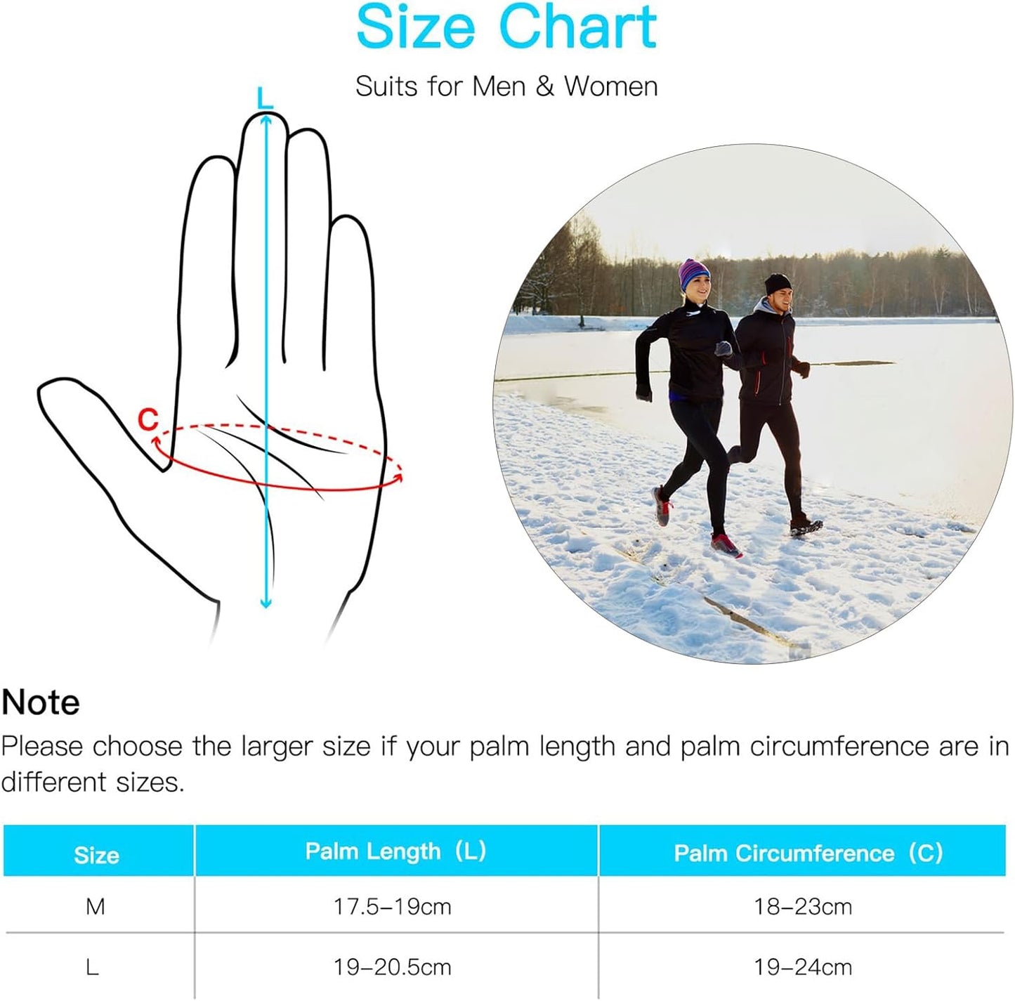 Unigear Gants Doublure Chauffants, sous Gants à Écran Tactile Gants de Cyclisme Gants de Course à Pied Coupe-Vent Respirant Antidérapant Idéal pour Vélo Exercice Sport Running Ski Snowboard Moto