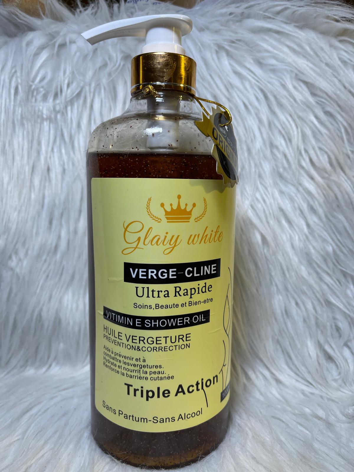 GEL DE DOUCHE VERGE-CLINE ULTRA ÉCLAIRCISSANT ULTRA RAPIDE TRAITEMENT DES VERG ETURES