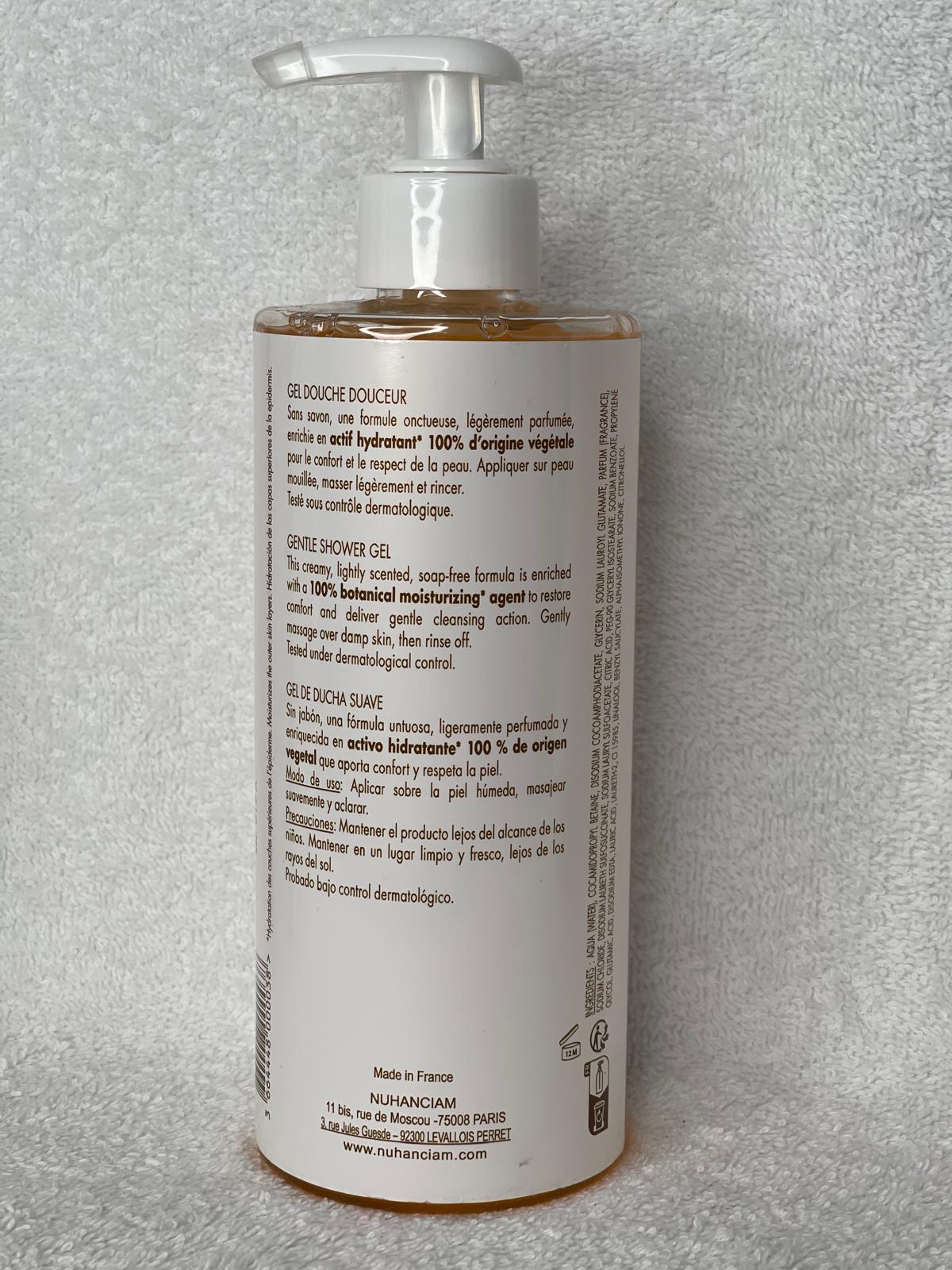 Nuhanciam GEL DOUCHE DOUCEUR NETTOIE ET ADOUCIT Peaux déshydratées- SANS SAVON