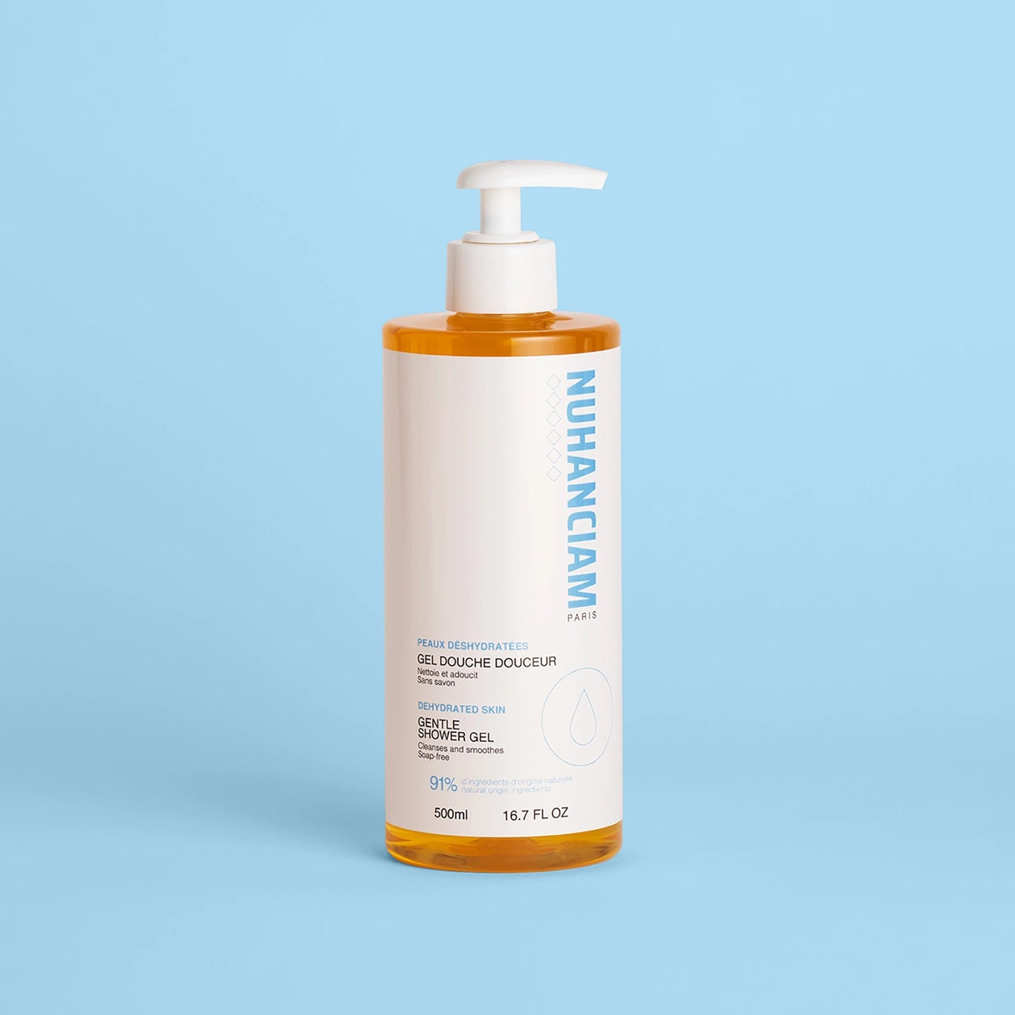 Nuhanciam GEL DOUCHE DOUCEUR NETTOIE ET ADOUCIT Peaux déshydratées- SANS SAVON