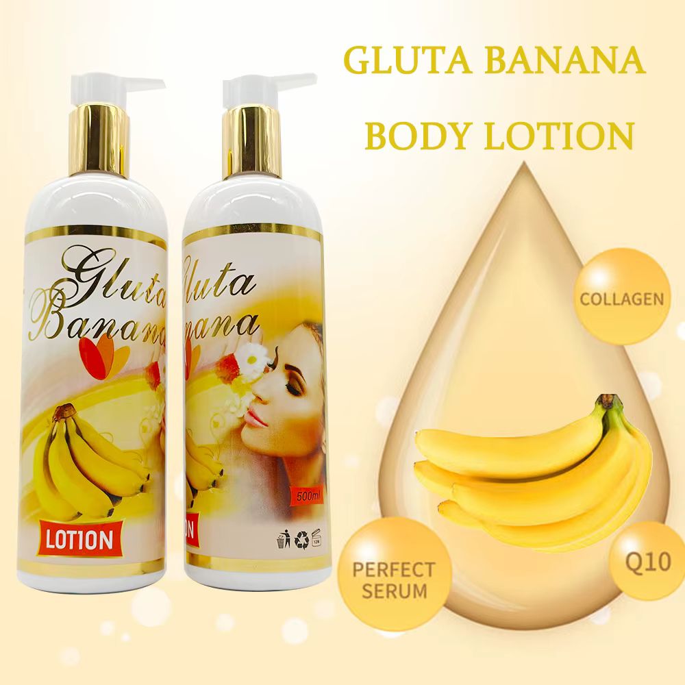 GLUTA BANANA – Lotion Corporelle Ultra Éclaircissante Anti-Imperfections – 500 ml