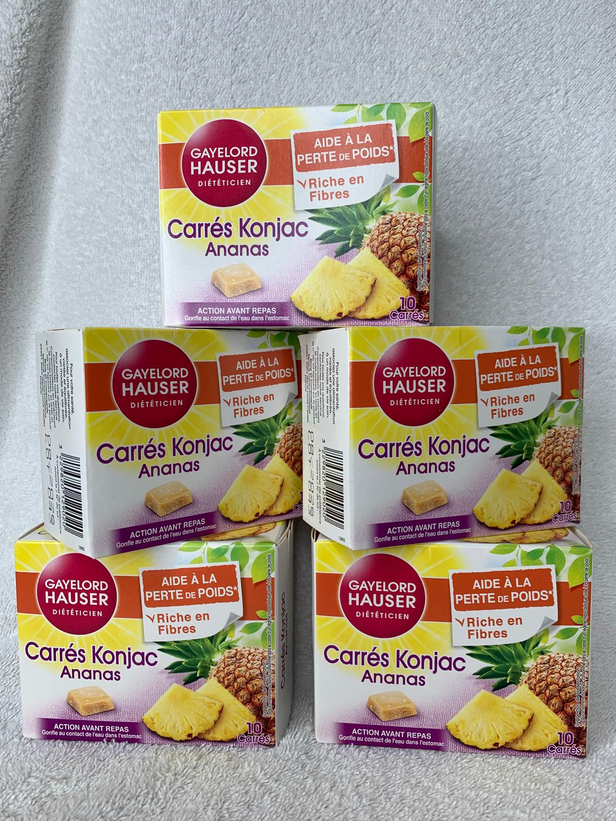 Carrés coupe faim ananas GAYELORD HAUSER 10 unités 100g