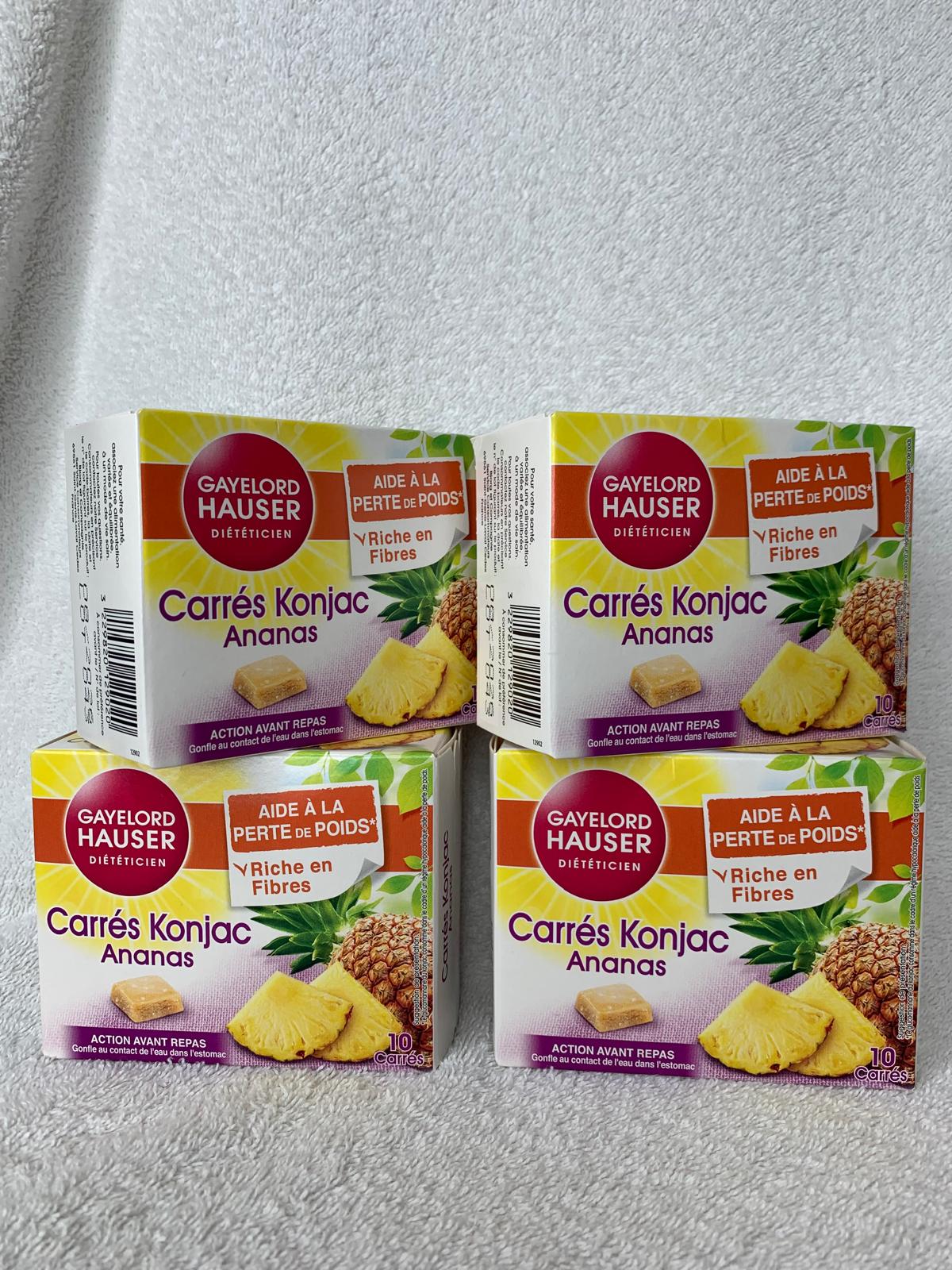 Carrés coupe faim ananas GAYELORD HAUSER 10 unités 100g