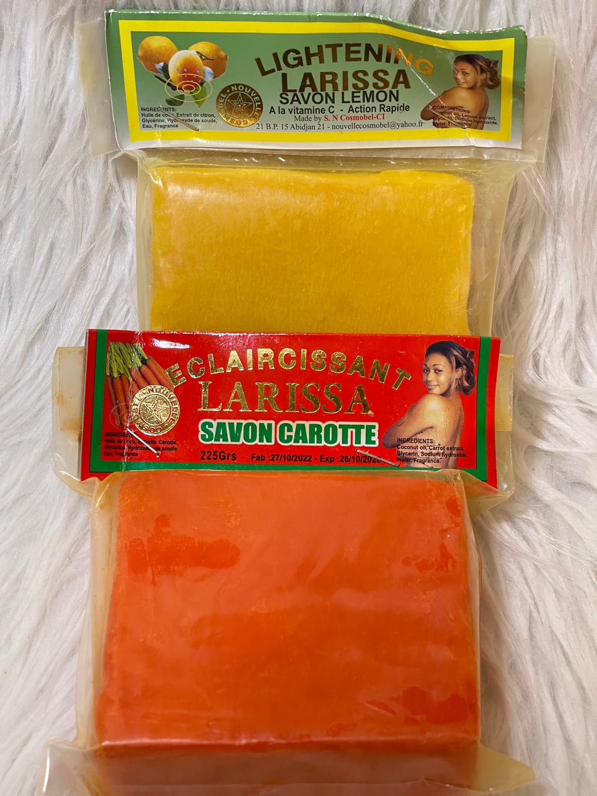 LARISSA CAROTTE SAVON ULTRA ÉCLAIRCISSAN ANTI IMPERFECTION 225G