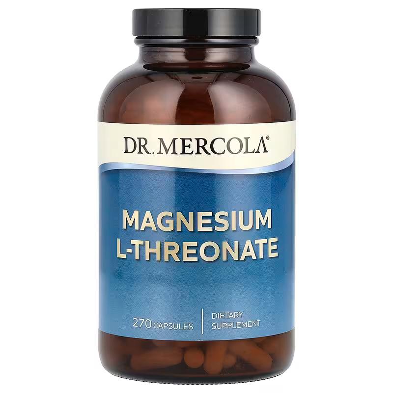Dr. Mercola, L-thréonate de magnésium, 90 ou 270 capsules ultra éfficace