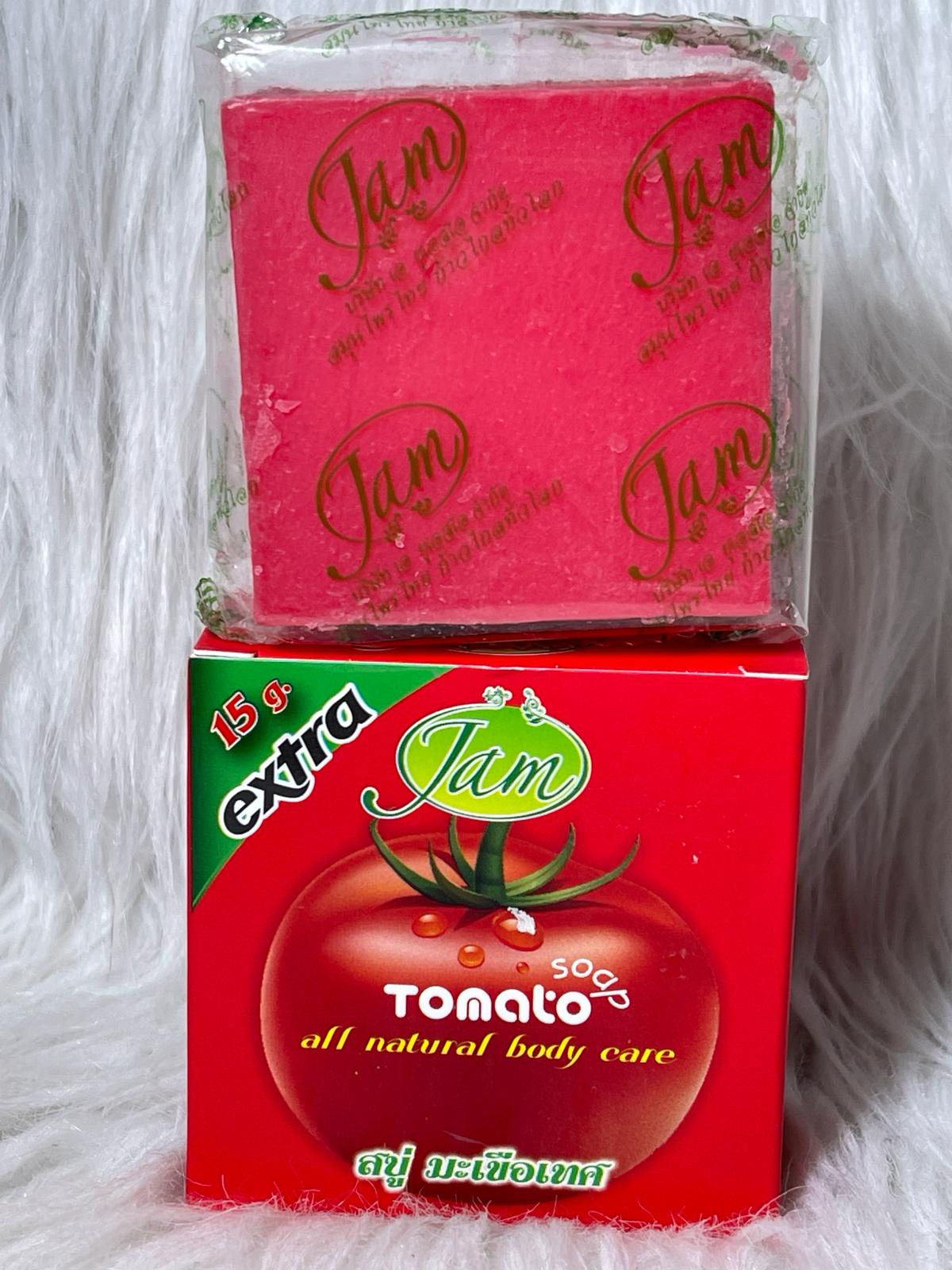 SAVON TOMATE JAM ULTRA ÉCLAIRCISSANT ANTI IMPERCTION ACNÉS TACHES MELASMA FARD MANIRE ROUGEUR ACTION RAPIDE