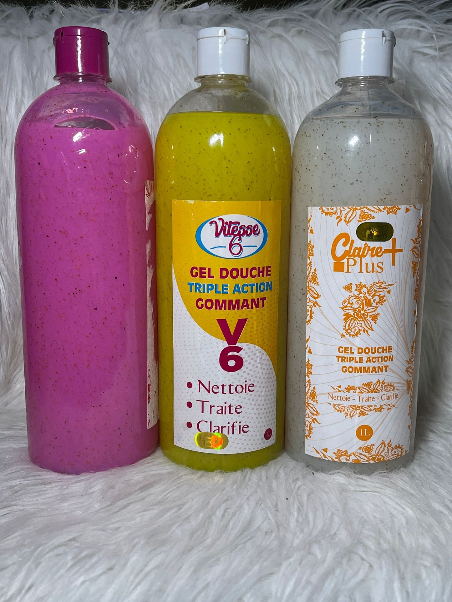 CLAIRE PLUS GEL DE DOUCHE ULTRA BLANCHISSANT EXFOLIANT GOMMANT 1000ML