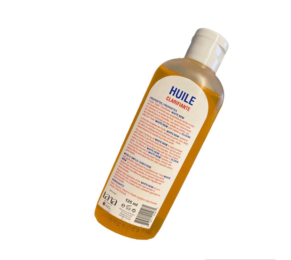HUILE CLARIFIANTE WHITE NOW CAROTTE ACIDE DE FRUITS ANTI IMPERFECTION UNIFIANTE 125ML