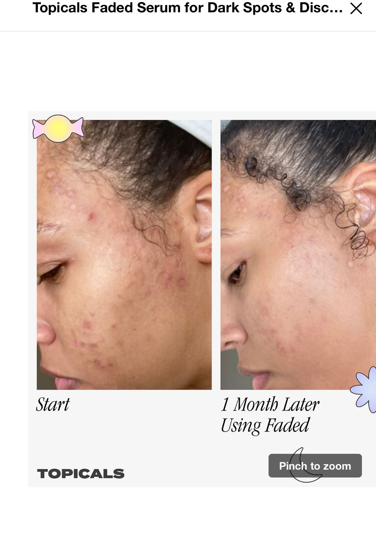 Topicals Mini Faded Serum 15ml for Dark Spots & Discoloration Faded topicals sérum crèmeux super anti imperfection