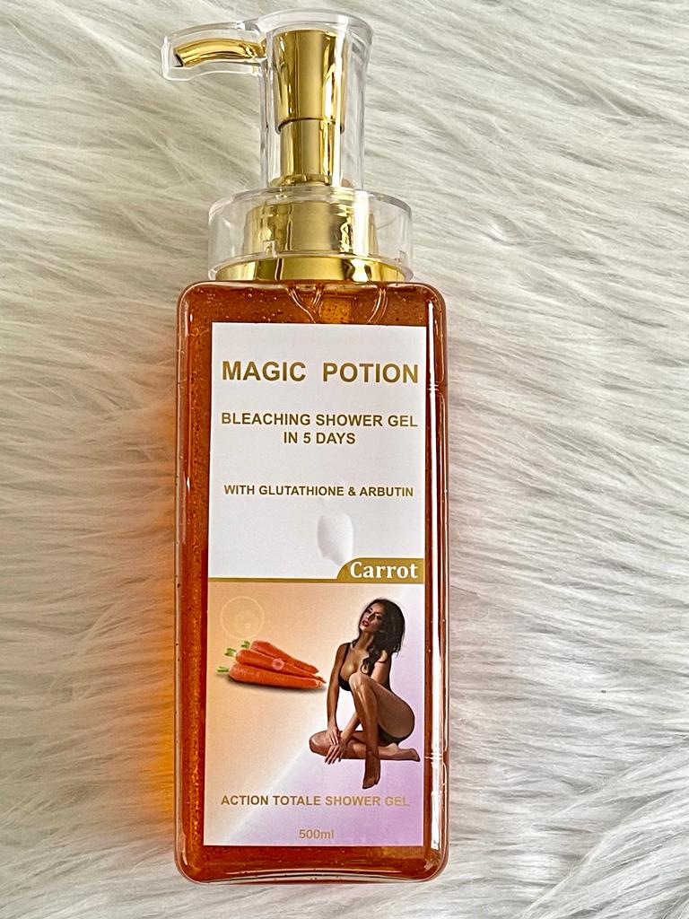 GEL DE DOUCHE ULTRA BLANCHISSANT 5 DAYS GLUTATHIONE ARBUTIN CAROT EXFOLIANT GOMMANT 500 ML