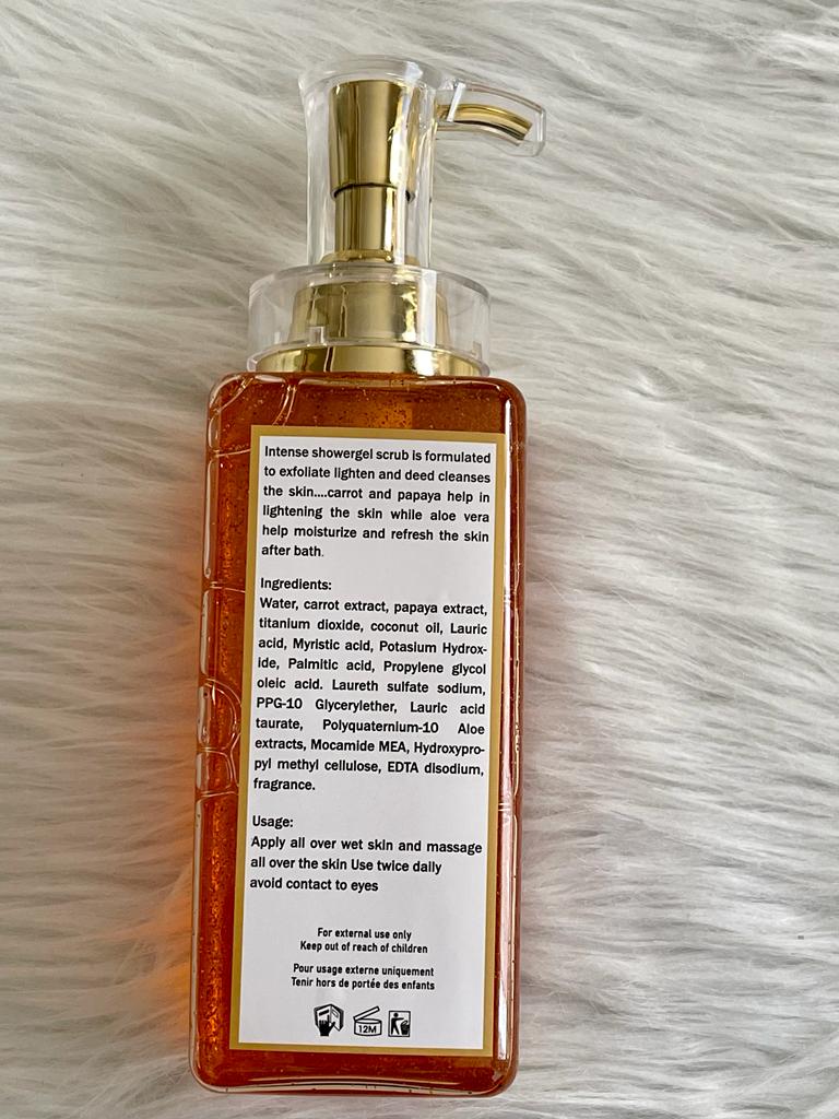 GEL DE DOUCHE ULTRA BLANCHISSANT 5 DAYS GLUTATHIONE ARBUTIN CAROT EXFOLIANT GOMMANT 500 ML