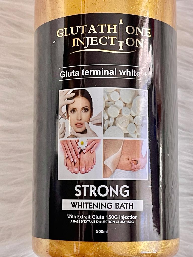 GEL DE DOUCHE ULTRA BLANCHISSANT GLUTA ONE INJECTION STRONG GOMMANT EXFOLIANT SOIGNES LES IMPERFECTIONS 500ML