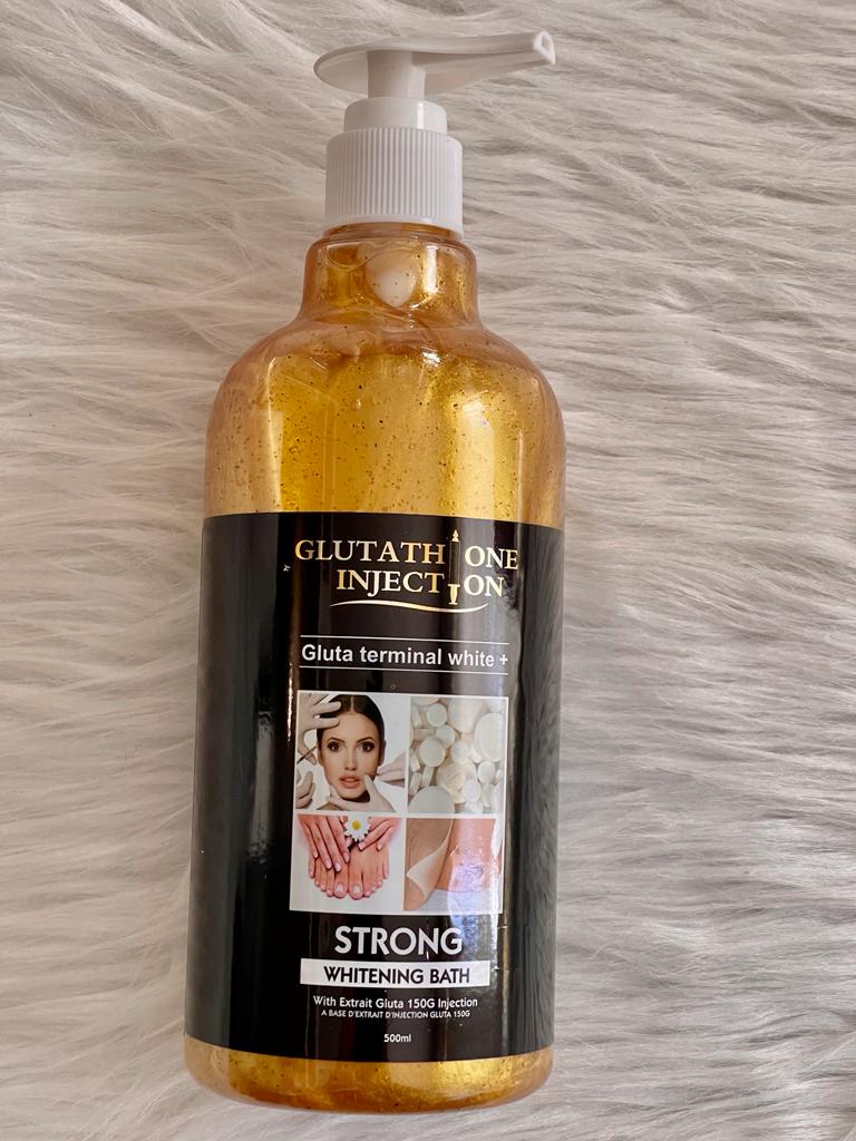 GEL DE DOUCHE ULTRA BLANCHISSANT GLUTA ONE INJECTION STRONG GOMMANT EXFOLIANT SOIGNES LES IMPERFECTIONS 500ML