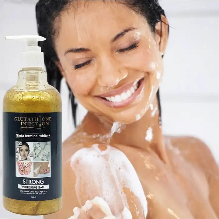 GEL DE DOUCHE ULTRA BLANCHISSANT GLUTA ONE INJECTION STRONG GOMMANT EXFOLIANT SOIGNES LES IMPERFECTIONS 500ML