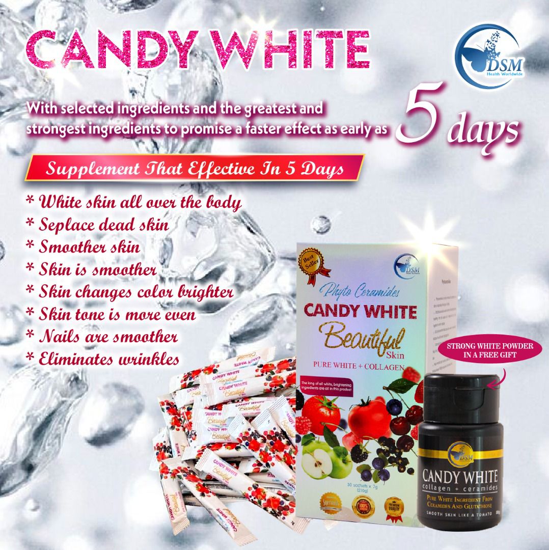 CANDY WHITE BEAUTIFUL COLLAGÈNE ULTRA BLANCHISSANT SOIGNE EN PROFONDEUR LES IMPERFECTIONS