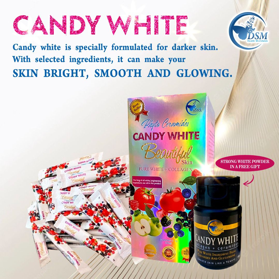 CANDY WHITE BEAUTIFUL COLLAGÈNE ULTRA BLANCHISSANT SOIGNE EN PROFONDEUR LES IMPERFECTIONS