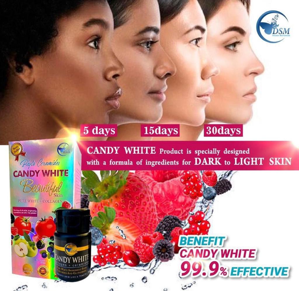 CANDY WHITE BEAUTIFUL COLLAGÈNE ULTRA BLANCHISSANT SOIGNE EN PROFONDEUR LES IMPERFECTIONS