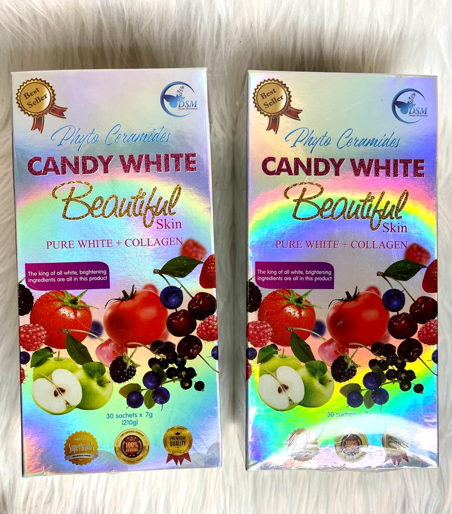 CANDY WHITE BEAUTIFUL COLLAGÈNE ULTRA BLANCHISSANT SOIGNE EN PROFONDEUR LES IMPERFECTIONS