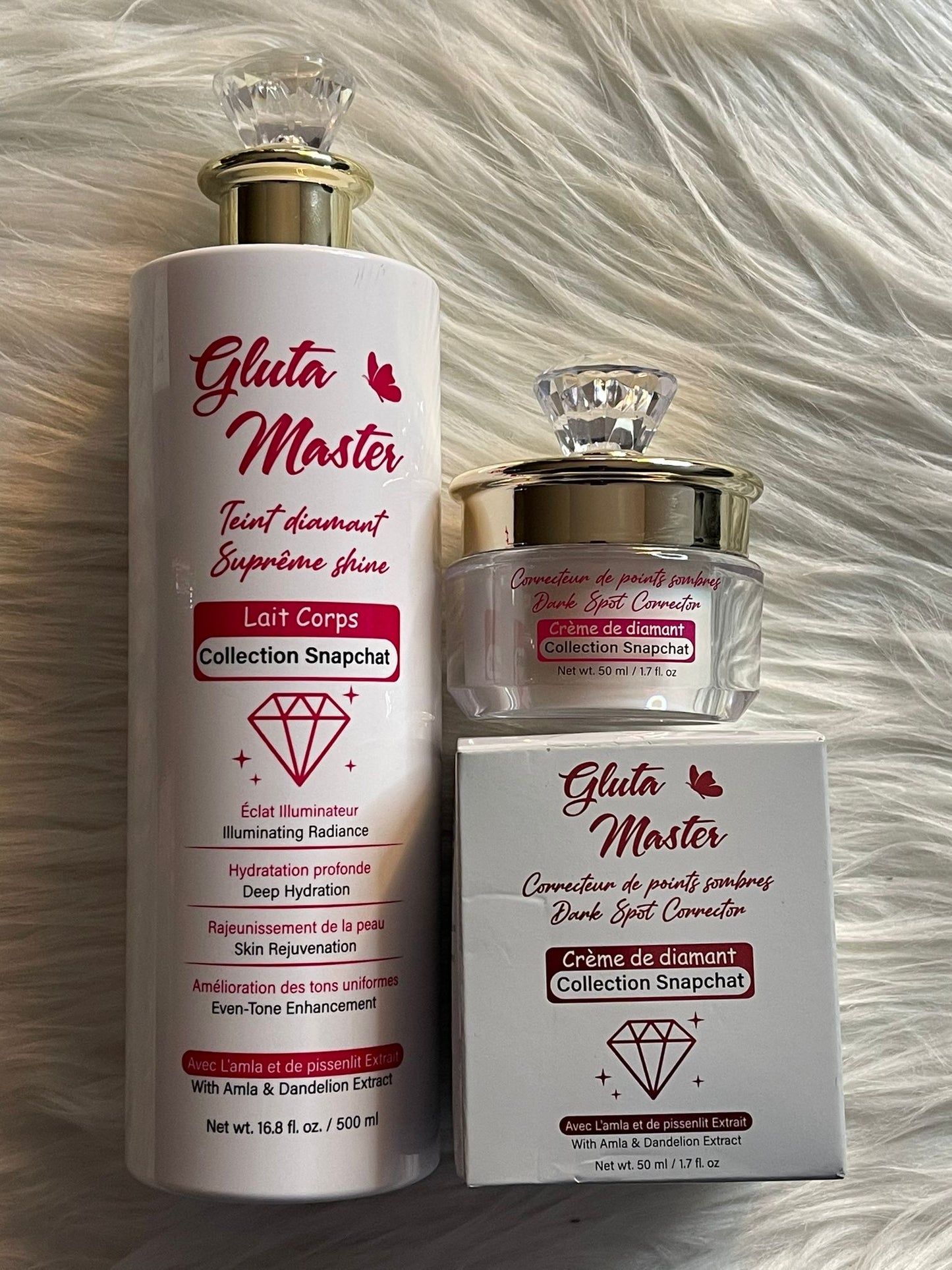 GEL DE DOUCHE DIAMANT ULTRA ÉCLAIRCISSANT 24K NOIRE NON SALISSANT ANTI IMPERFECTION