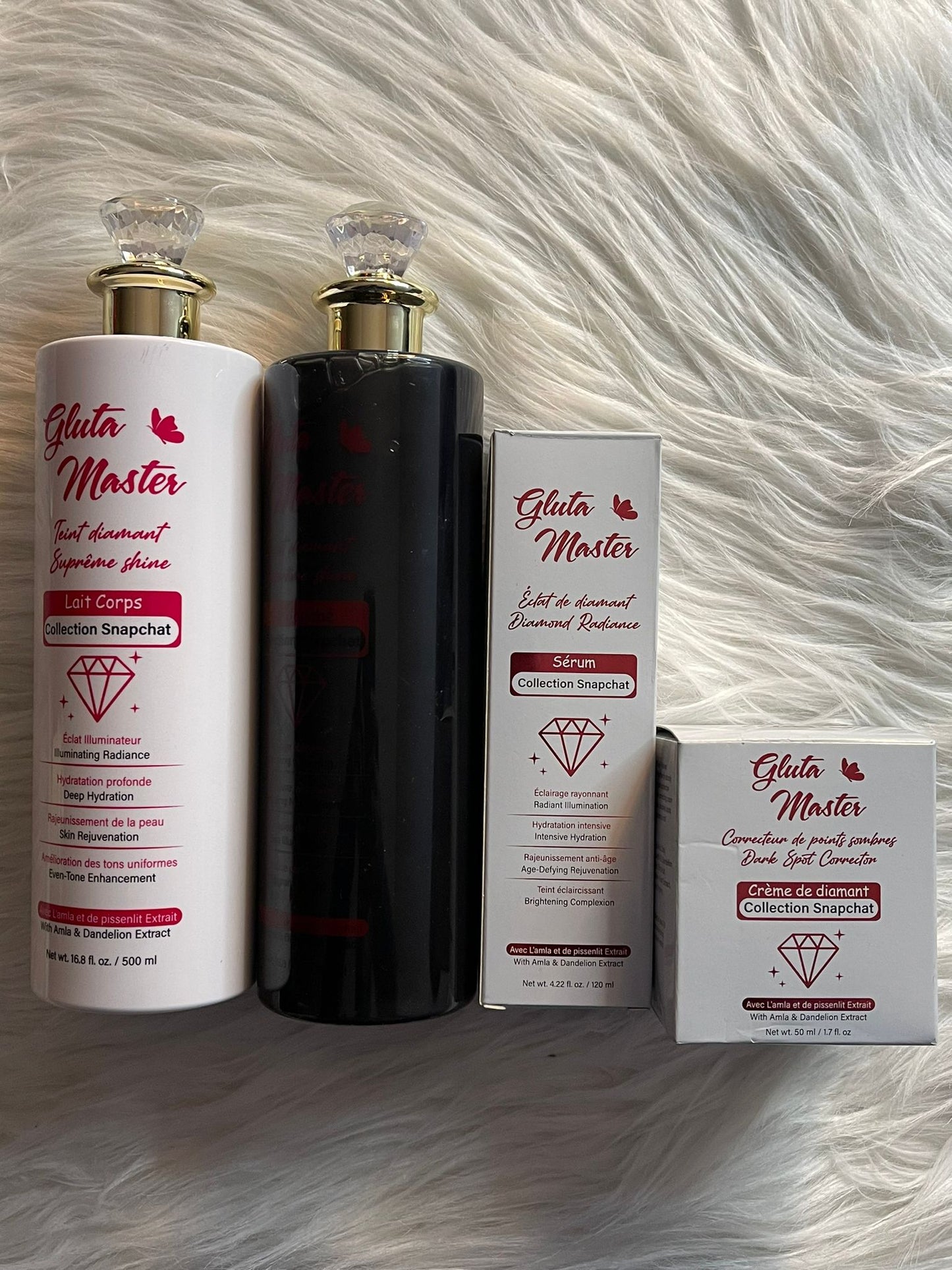 GEL DE DOUCHE DIAMANT ULTRA ÉCLAIRCISSANT 24K NOIRE NON SALISSANT ANTI IMPERFECTION