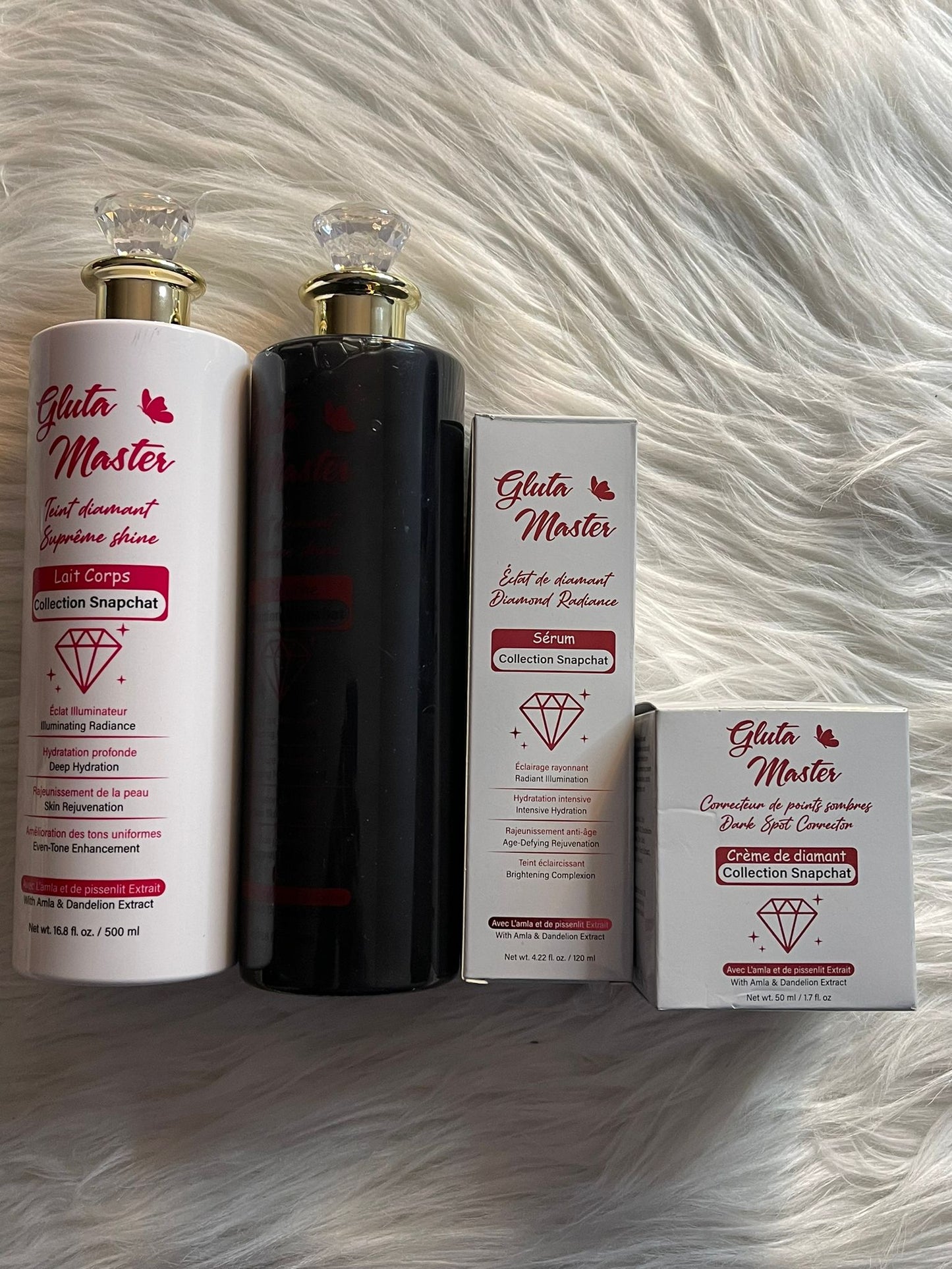 GEL DE DOUCHE DIAMANT ULTRA ÉCLAIRCISSANT 24K NOIRE NON SALISSANT ANTI IMPERFECTION