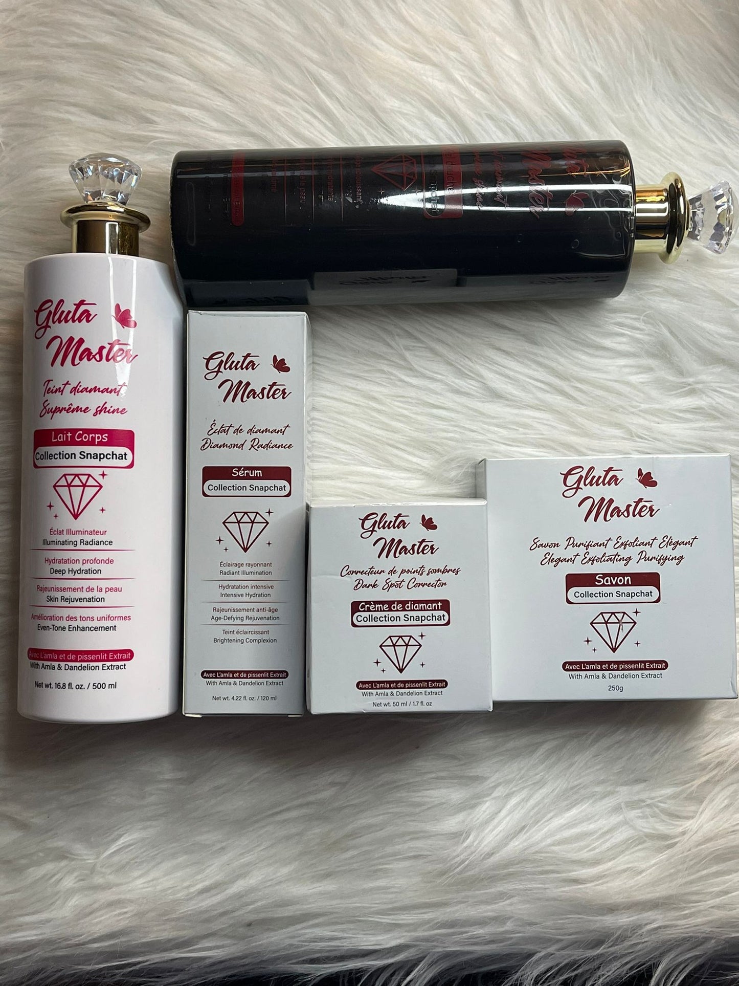 GEL DE DOUCHE DIAMANT ULTRA ÉCLAIRCISSANT 24K NOIRE NON SALISSANT ANTI IMPERFECTION