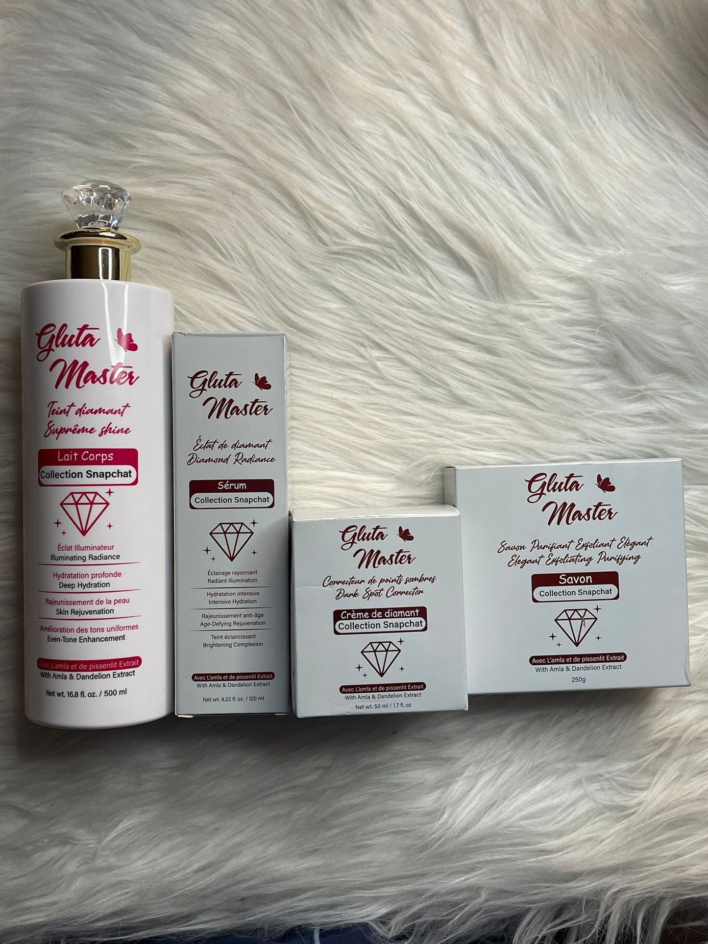 GEL DE DOUCHE DIAMANT ULTRA ÉCLAIRCISSANT 24K NOIRE NON SALISSANT ANTI IMPERFECTION