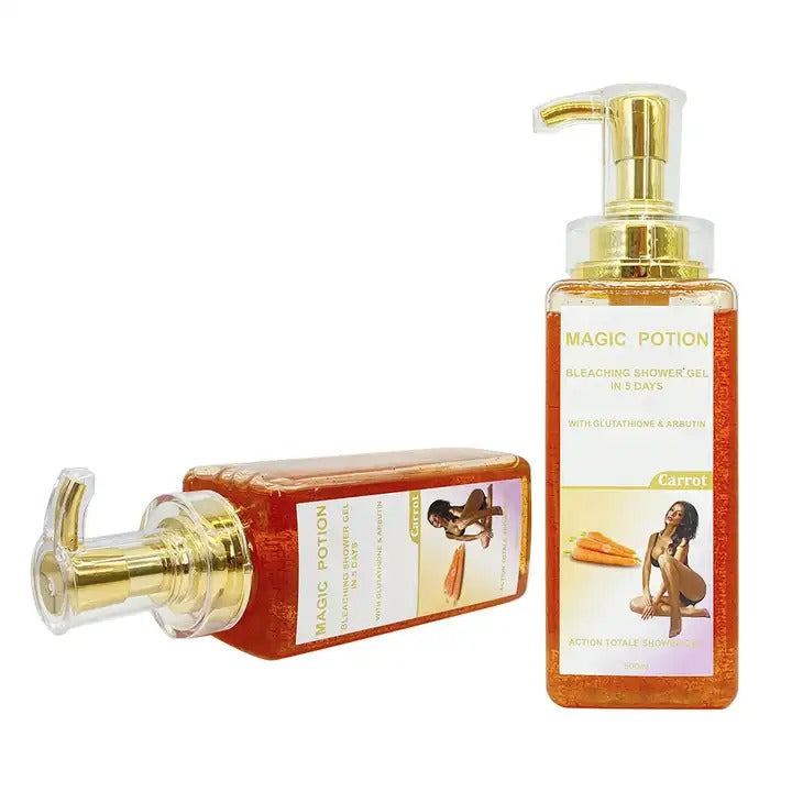 GEL DE DOUCHE ULTRA BLANCHISSANT 5 DAYS GLUTATHIONE ARBUTIN CAROT EXFOLIANT GOMMANT 500 ML