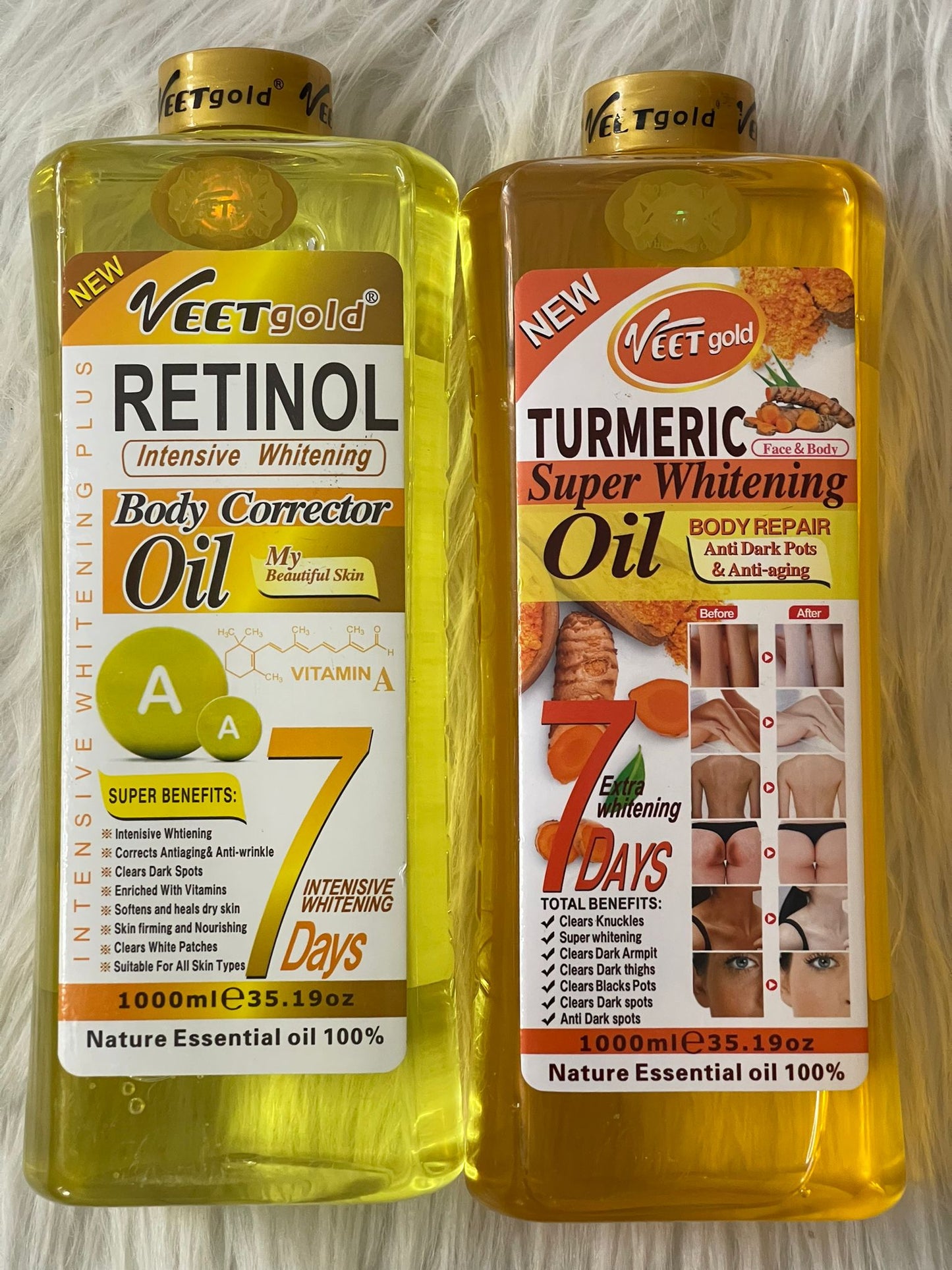 HUILE TURMERIC VEETGOLD ULTRA ÉCLAIRCISSANTE HYDRATANTE ANTI IMPERFECTION