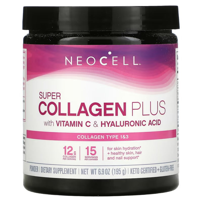 NeoCell, Super Collagen Plus avec vitamine C et acide hyaluronique, 195 g