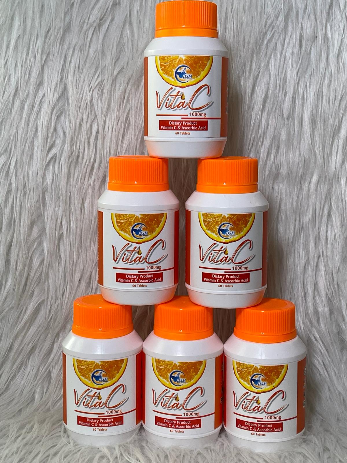 Vitamine c 1000mg & ascorbic acid obligatoire unifie clarifie du glow à la peau
