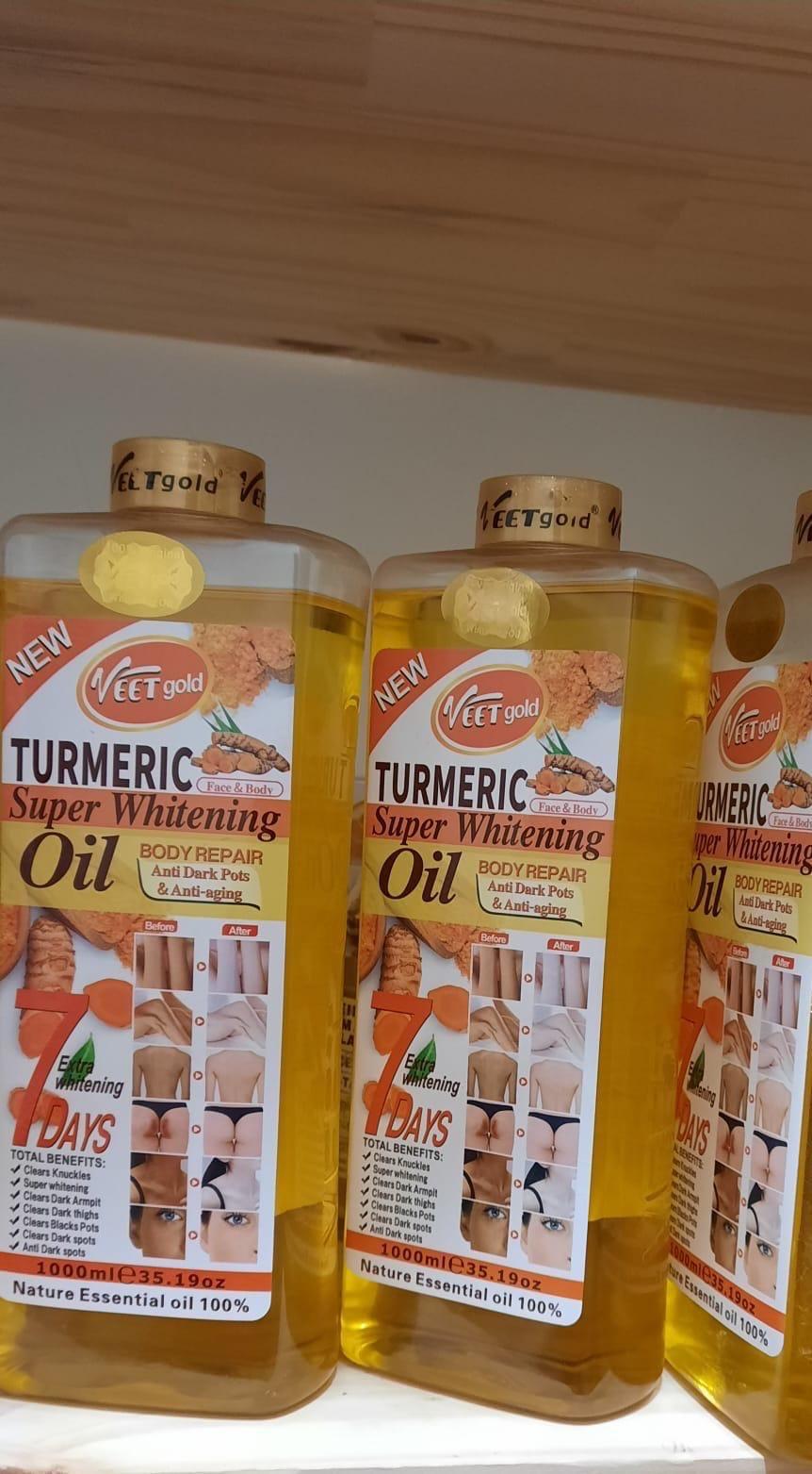 HUILE TURMERIC VEETGOLD ULTRA ÉCLAIRCISSANTE HYDRATANTE ANTI IMPERFECTION
