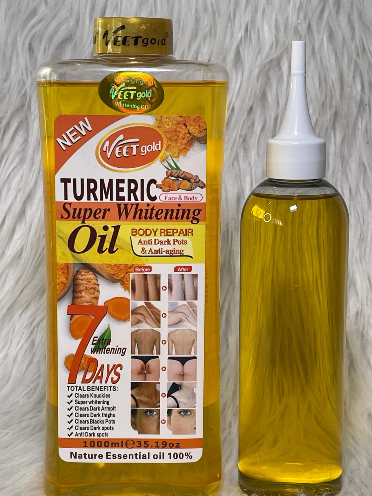 HUILE TURMERIC VEETGOLD ULTRA ÉCLAIRCISSANTE HYDRATANTE ANTI IMPERFECTION
