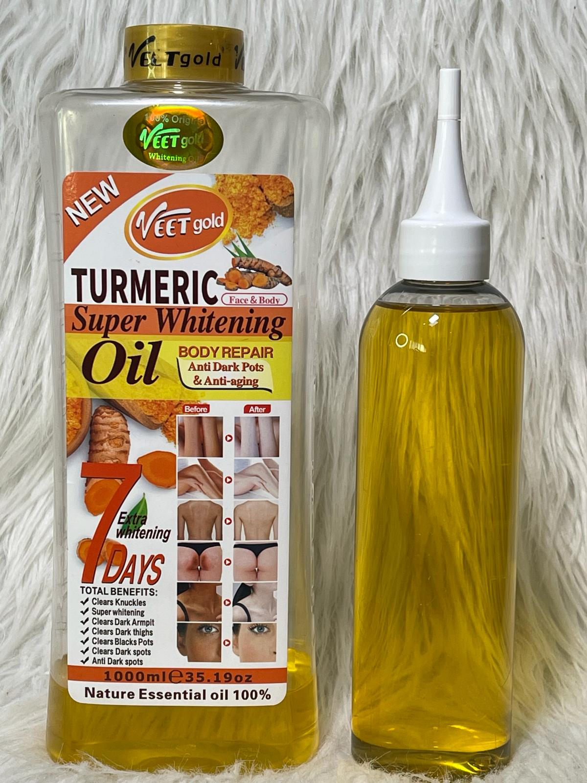 HUILE TURMERIC VEETGOLD ULTRA ÉCLAIRCISSANTE HYDRATANTE ANTI IMPERFECTION
