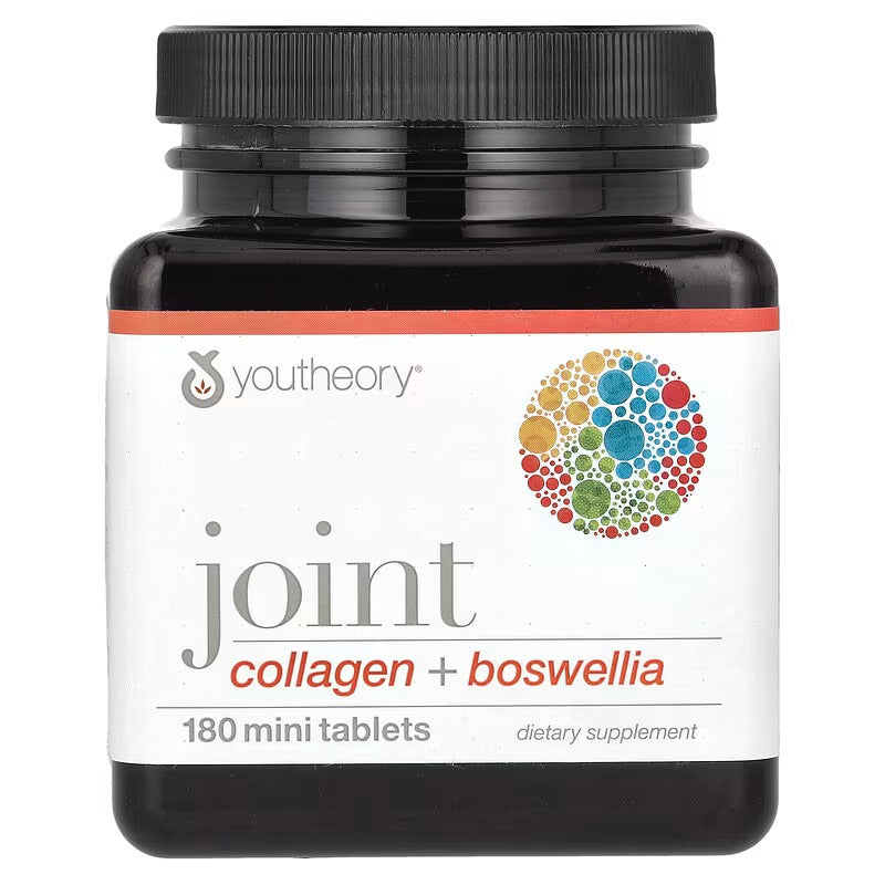 Youtheory, Articulation, Collagène + Boswellia 180 minicomprimés