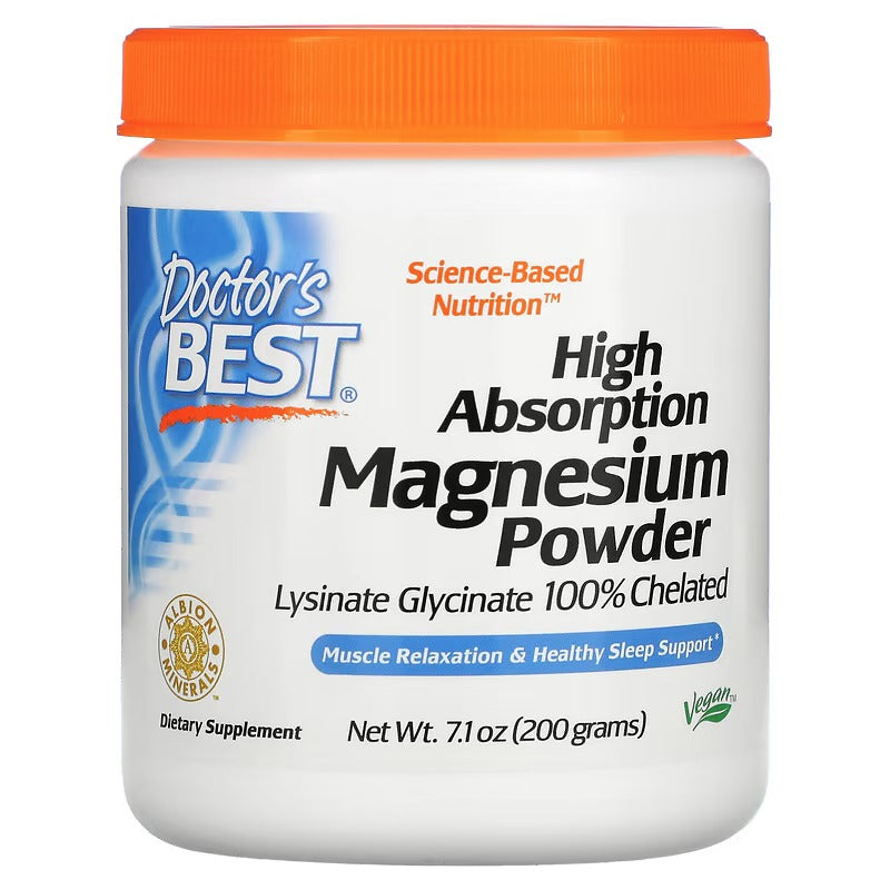 Doctor's Best, Poudre de magnésium à haute absorption, 200 g