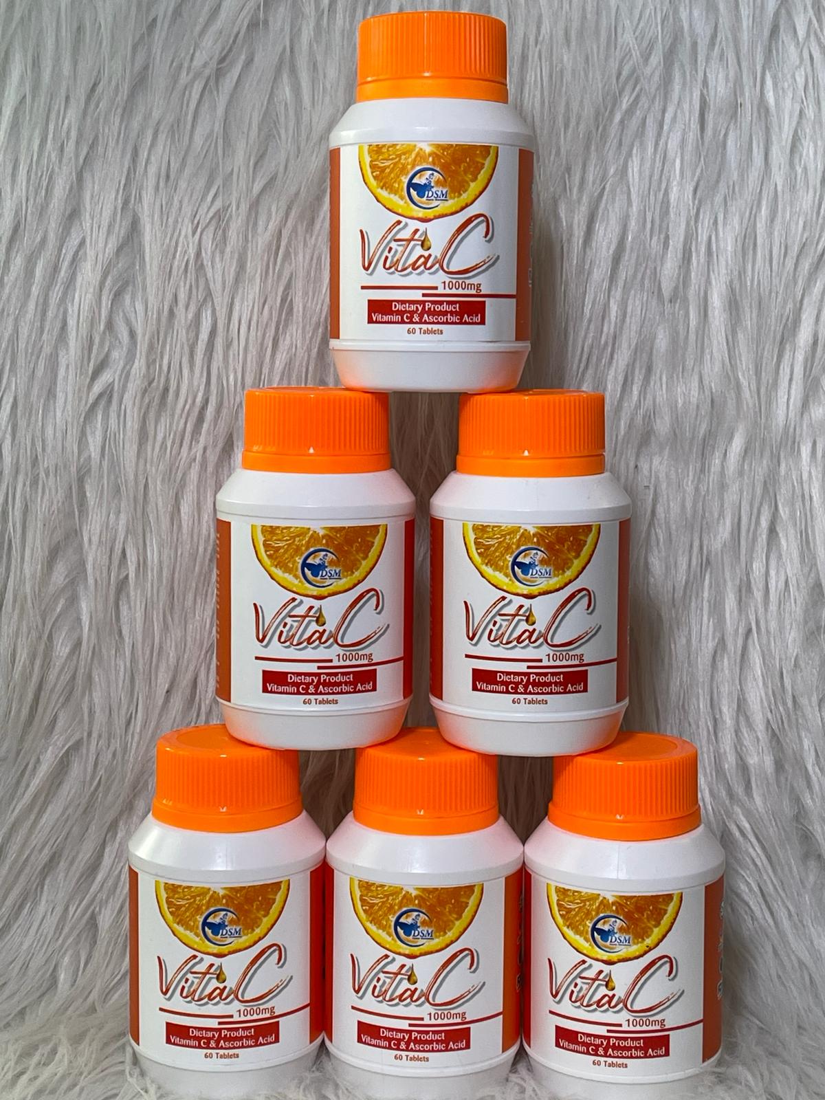 Vitamine c 1000mg & ascorbic acid obligatoire unifie clarifie du glow à la peau