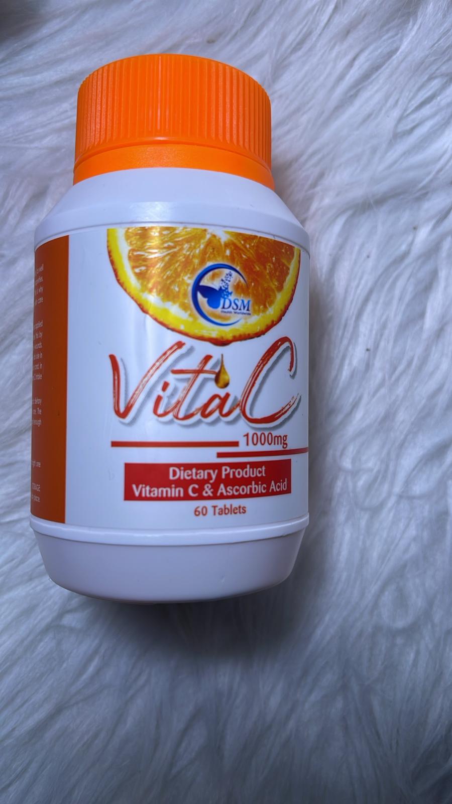 Vitamine c 1000mg & ascorbic acid obligatoire unifie clarifie du glow à la peau