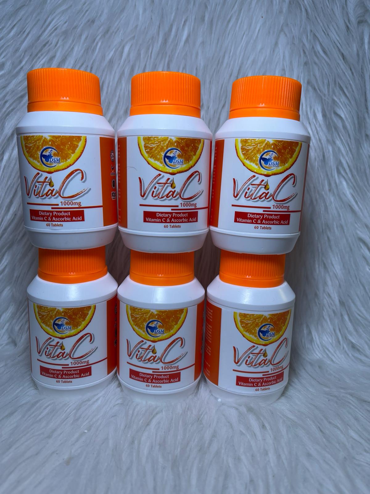 Vitamine c 1000mg & ascorbic acid obligatoire unifie clarifie du glow à la peau