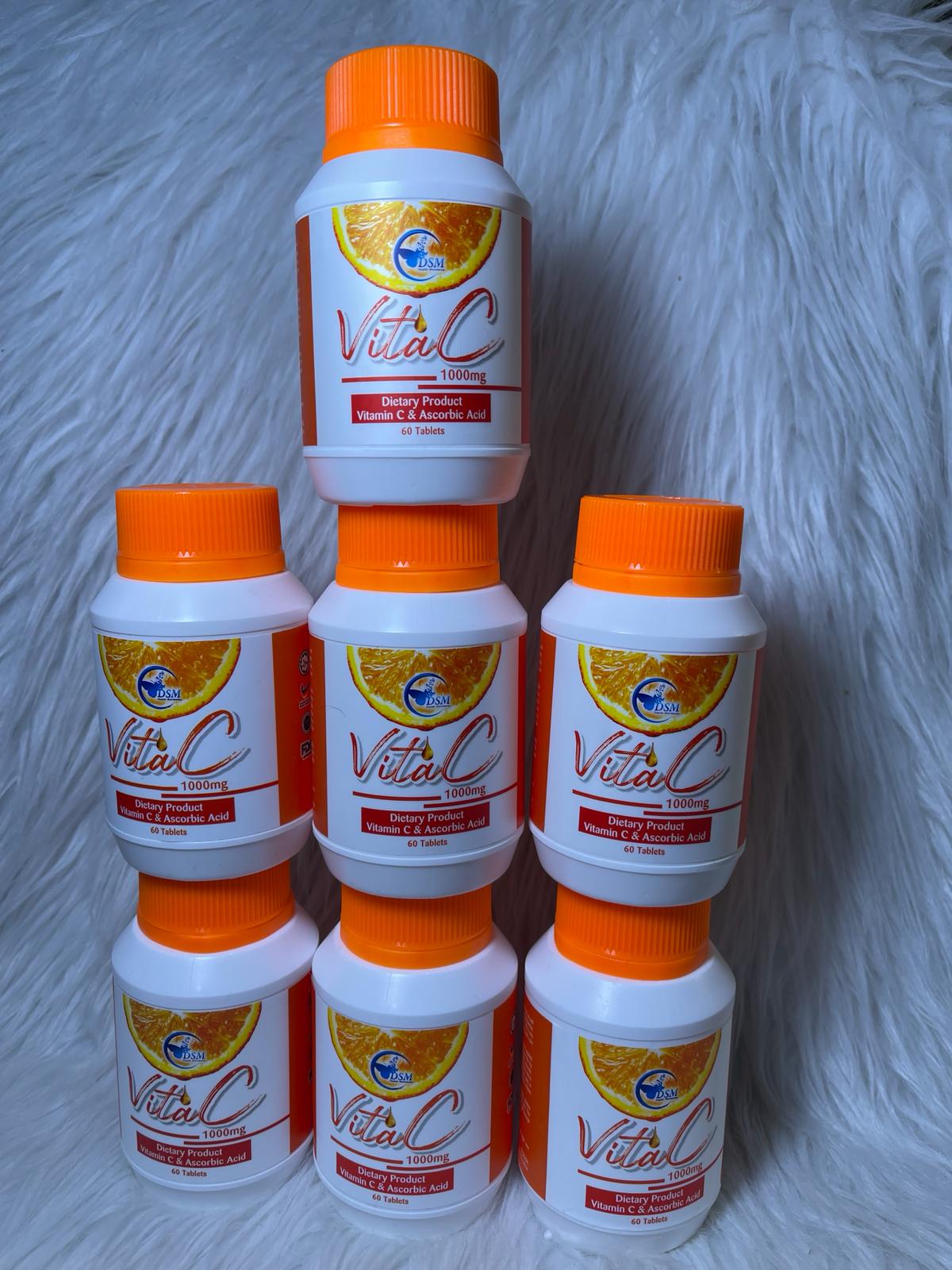Vitamine c 1000mg & ascorbic acid obligatoire unifie clarifie du glow à la peau
