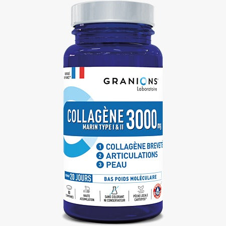 COLLAGÈNE MARIN • TYPE I & II • 3000 MG • 80 COMPRIMÉS - 20 JOURS